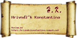 Hrivnák Konstantina névjegykártya